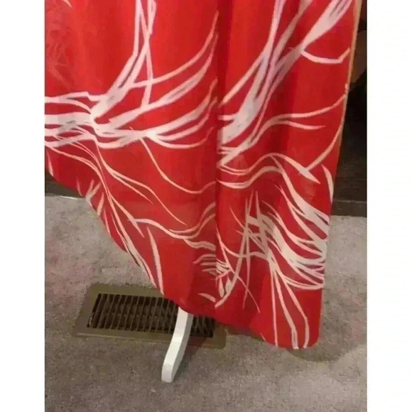 Alfani (20W) Red Midnight Palm 2-Layer Sleeveless Ladies Stretch Dress - Picture 6 of 12